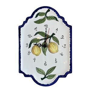 Italian Ceramic Wall Clock - Limoni Semplici Fratelli Mari for Williams Sonoma